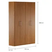 GUARDA-ROUPA DE CASAL 4 PORTAS 3 GAVETAS 45 MAXIMUS - FREIJÓ - Foto 2