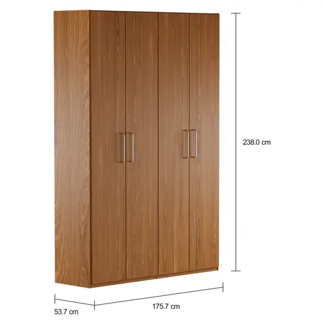 Imagem com medidas do produto GUARDA-ROUPA DE CASAL 4 PORTAS 3 GAVETAS 45 MAXIMUS