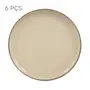 JOGO DE PRATOS RASOS C/6 PEÇAS MARURU - AREIA/ARGILA - Foto 3