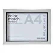 MOLDURA A4 21 CM X 29 CM COLOR MATCH - FLANDRES/PRETO - Foto 1