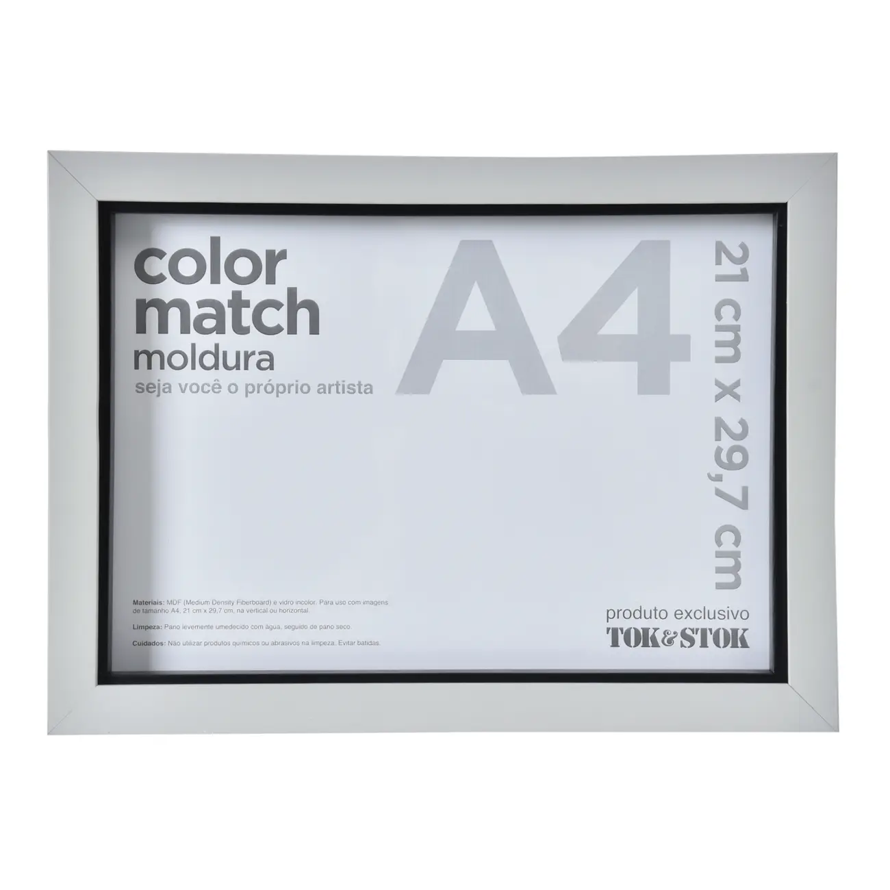 MOLDURA A4 21 CM X 29 CM COLOR MATCH - FLANDRES/PRETO - Foto 1