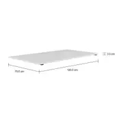 TAMPO DE MESA MADEIRA 1,20 M X 70 CM COM CAIXA DE CONECTIVIDADE METRIC - BRANCO - Foto 2
