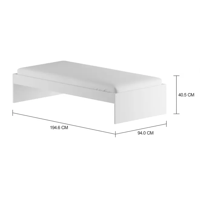 CAMA DE SOLTEIRO 88 CM JOKER - BRANCO - Foto 6
