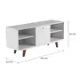RACK 1 PORTA BASCULANTE 1,36 M X 39 CM MARTIN - BRANCO/NOZES - Foto 7