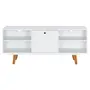 RACK 1 PORTA BASCULANTE 1,36 M X 39 CM MARTIN - BRANCO/NOZES - Foto 1