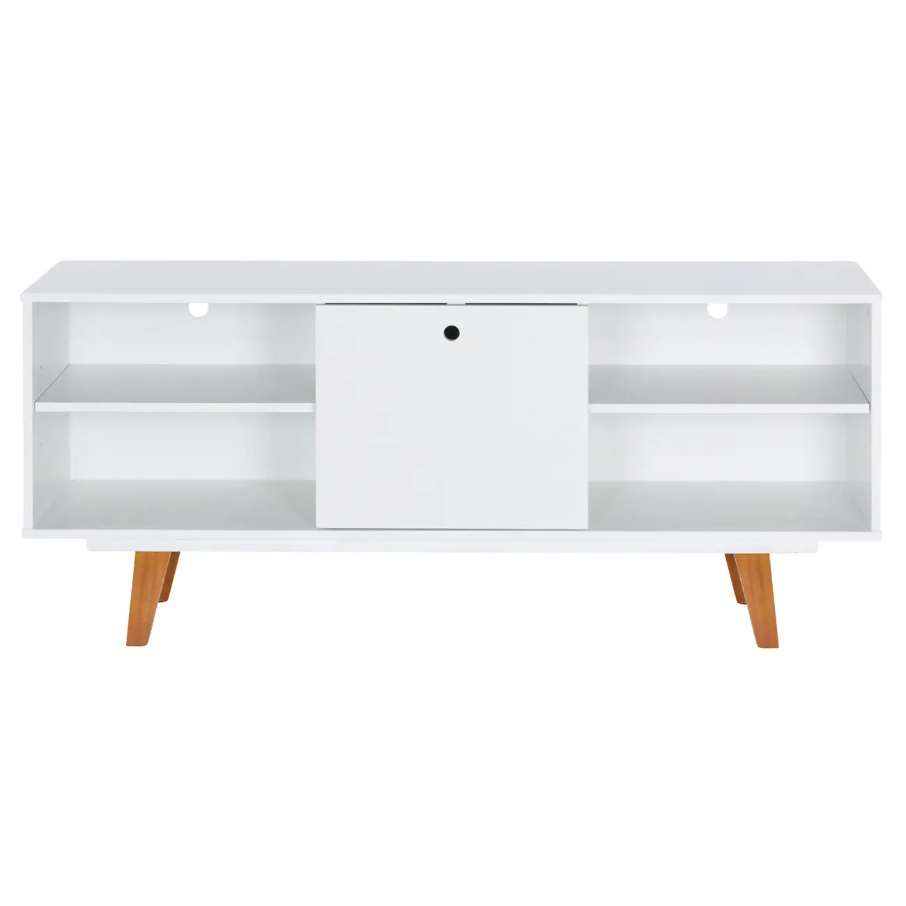 RACK 1 PORTA BASCULANTE 1,36 M X 39 CM MARTIN - BRANCO/NOZES - Foto 1