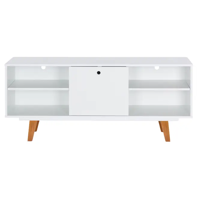RACK 1 PORTA BASCULANTE 1,36 M X 39 CM MARTIN - BRANCO/NOZES - Foto 1