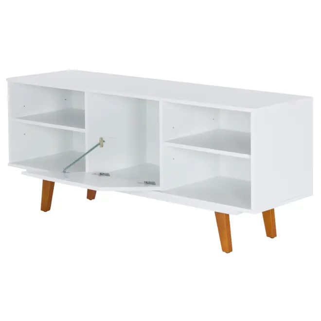 RACK 1 PORTA BASCULANTE 1,36 M X 39 CM MARTIN - BRANCO/NOZES - Foto 3