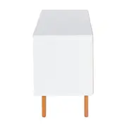 RACK 1 PORTA BASCULANTE 1,36 M X 39 CM MARTIN - BRANCO/NOZES - Foto 4