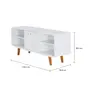 RACK 1 PORTA BASCULANTE 1,36 M X 39 CM MARTIN - BRANCO/NOZES - Foto 6