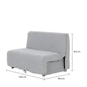 SOFÁ-CAMA 2 LUGARES BOYD - MESCLA CINZA CLARO - Foto 6