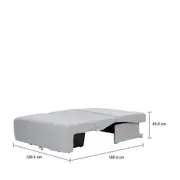 SOFÁ-CAMA 2 LUGARES BOYD - MESCLA CINZA CLARO - Foto 7