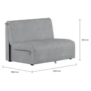 SOFÁ-CAMA 2 LUGARES BOYD - MESCLA CINZA CLARO - Foto 8