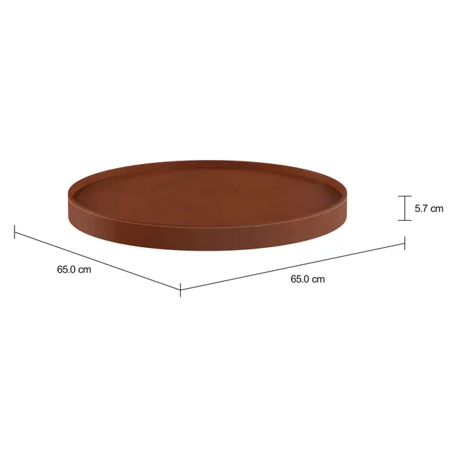 TAMPO DE MESA DE CENTRO REDONDO 65 CM PELICANO - WHISKY - Foto 2