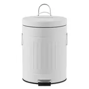 LIXEIRA COM PEDAL 5 L BOULEVARD - BRANCO - Foto 1
