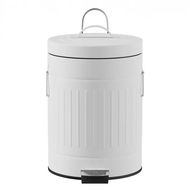 LIXEIRA COM PEDAL 5 L BOULEVARD - BRANCO - Foto 1