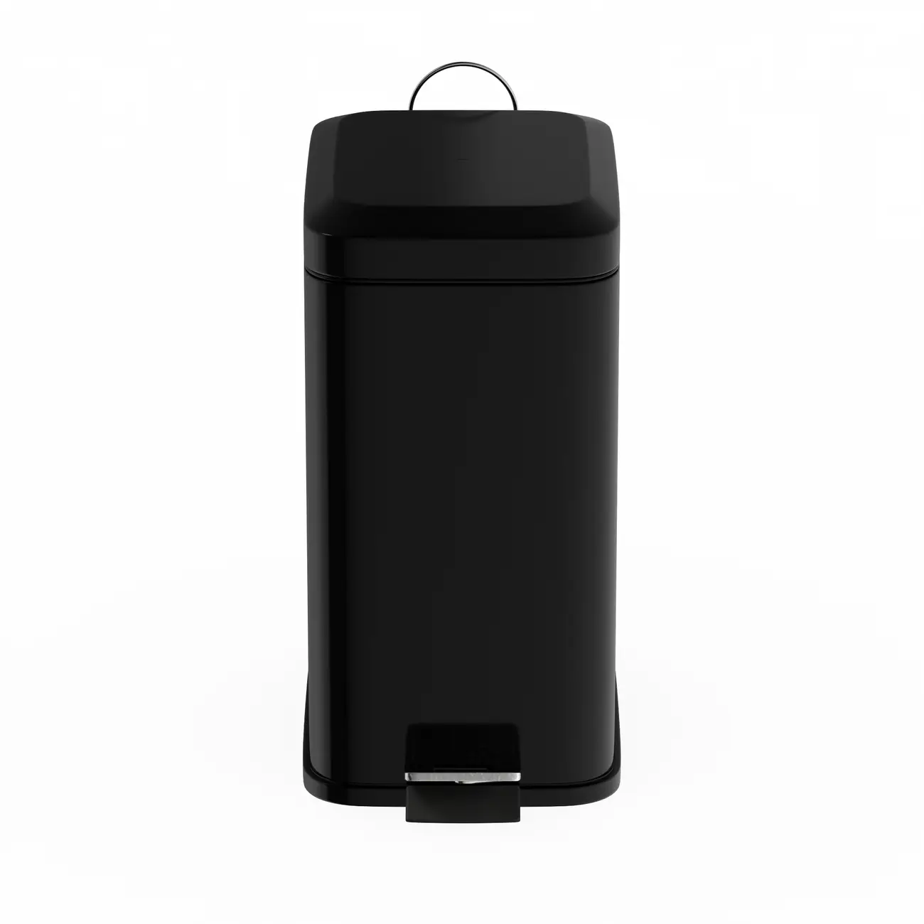LIXEIRA COM PEDAL 5 L THIN - INOX/PRETO - Foto 1