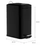 LIXEIRA COM PEDAL 5 L THIN - INOX/PRETO - Foto 2