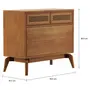 CÔMODA 4 GAVETAS 90 CM X 45 CM COM PALHINHA ARES - NOZES/FIBRA CLARA - Foto 9