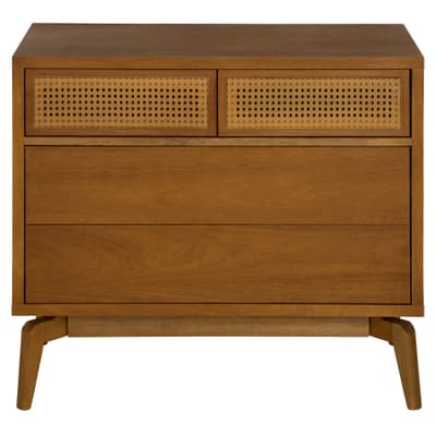 CÔMODA 4 GAVETAS 90 CM X 45 CM COM PALHINHA ARES
