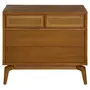 CÔMODA 4 GAVETAS 90 CM X 45 CM COM PALHINHA ARES - NOZES/FIBRA CLARA - Foto 1