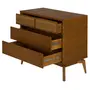 CÔMODA 4 GAVETAS 90 CM X 45 CM COM PALHINHA ARES - NOZES/FIBRA CLARA - Foto 2