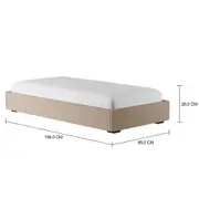 CAMA DE SOLTEIRO 88 CM SOX - BEGE - Foto 2