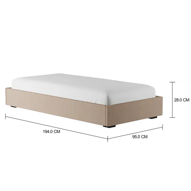 CAMA DE SOLTEIRO 88 CM SOX - BEGE - Foto 2