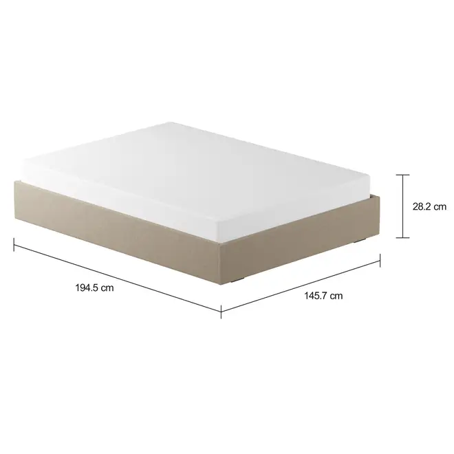 CAMA DE CASAL 1,38 M SOX - BEGE - Foto 4