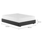 CAMA QUEEN 1,58 M SOX - KONKRET - Foto 2