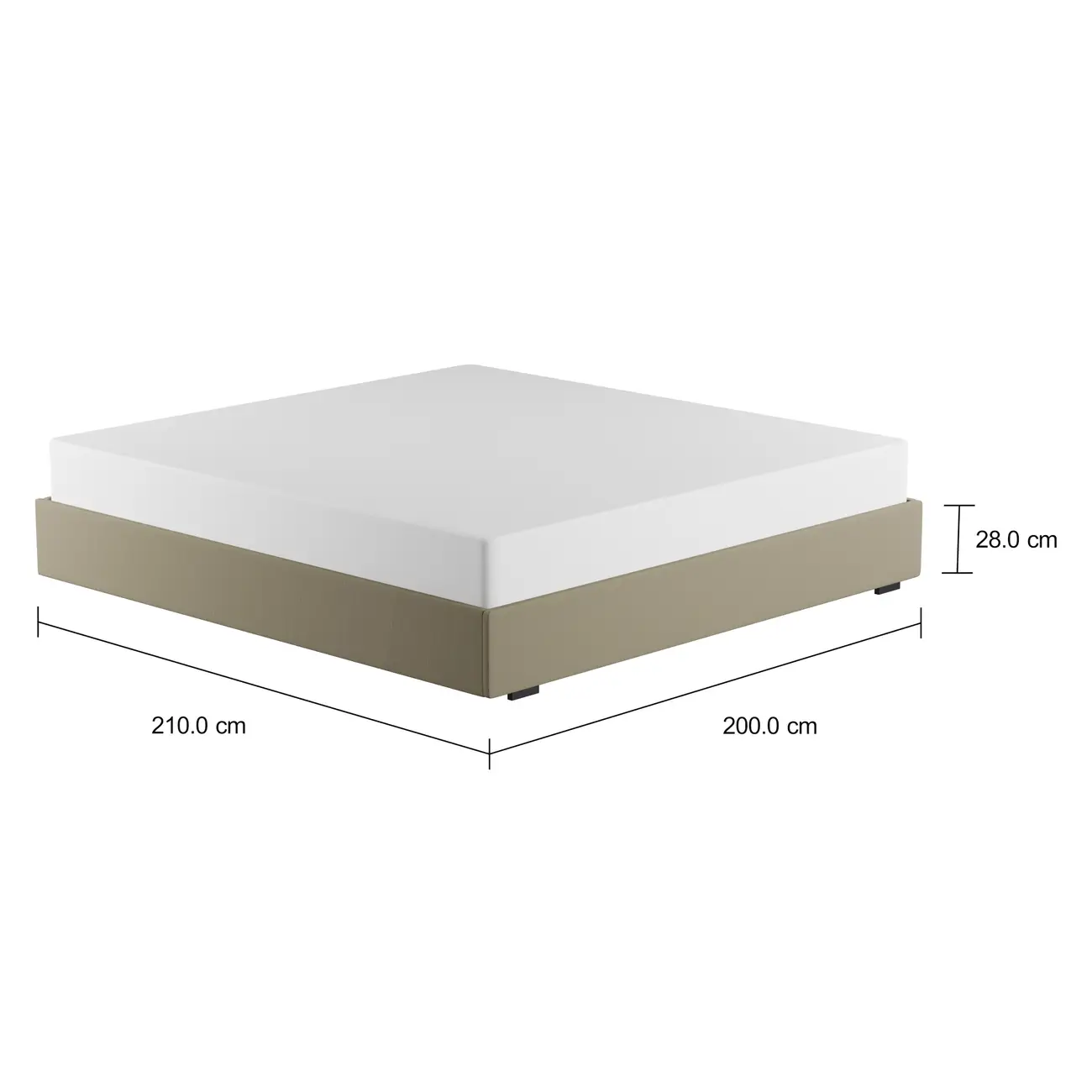CAMA KING 1,93 M SOX - BEGE - Foto 2