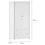 PIN PLAY GUARDA-ROUPA 2 PORTAS/2 GAVETAS - NATURAL WASHED/BRANCO - Foto 2
