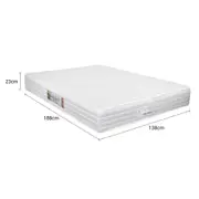 COLCHÃO CASAL COM MOLAS BONNELL 1,38 M X 1,88 M X 23 CM FIRST - BRANCO/PRETO - Foto 2