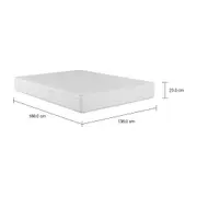 COLCHÃO CASAL COM MOLAS BONNELL 1,38 M X 1,88 M X 23 CM FIRST - BRANCO/PRETO - Foto 4