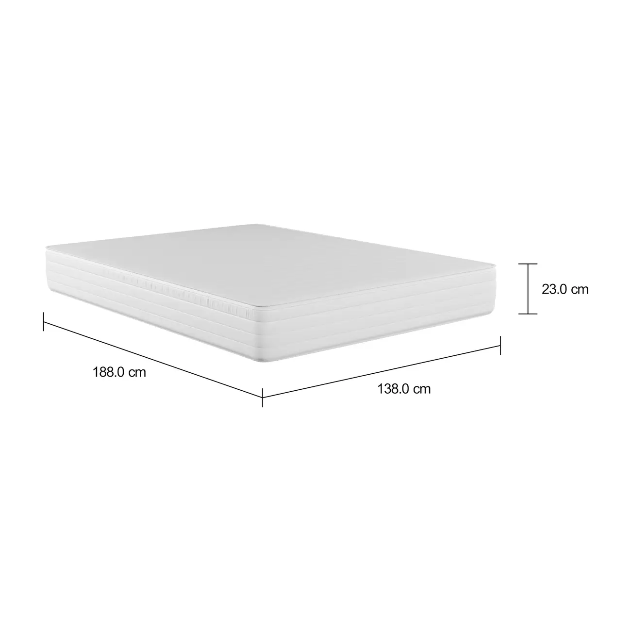 COLCHÃO CASAL COM MOLAS BONNELL 1,38 M X 1,88 M X 23 CM FIRST - BRANCO/PRETO - Foto 4