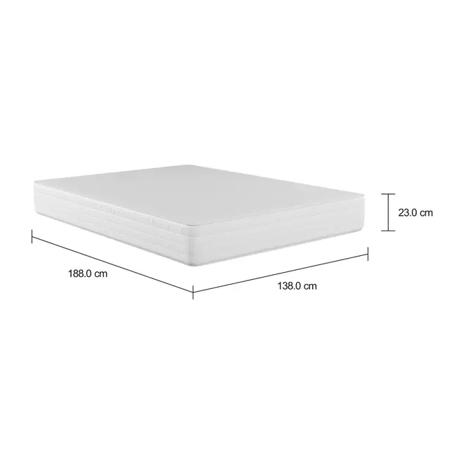 COLCHÃO CASAL COM MOLAS BONNELL 1,38 M X 1,88 M X 23 CM FIRST - BRANCO/PRETO - Foto 4