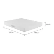 COLCHÃO QUEEN COM MOLAS BONNELL 1,58 M X 1,98 M X 23 CM FIRST - BRANCO/PRETO - Foto 2