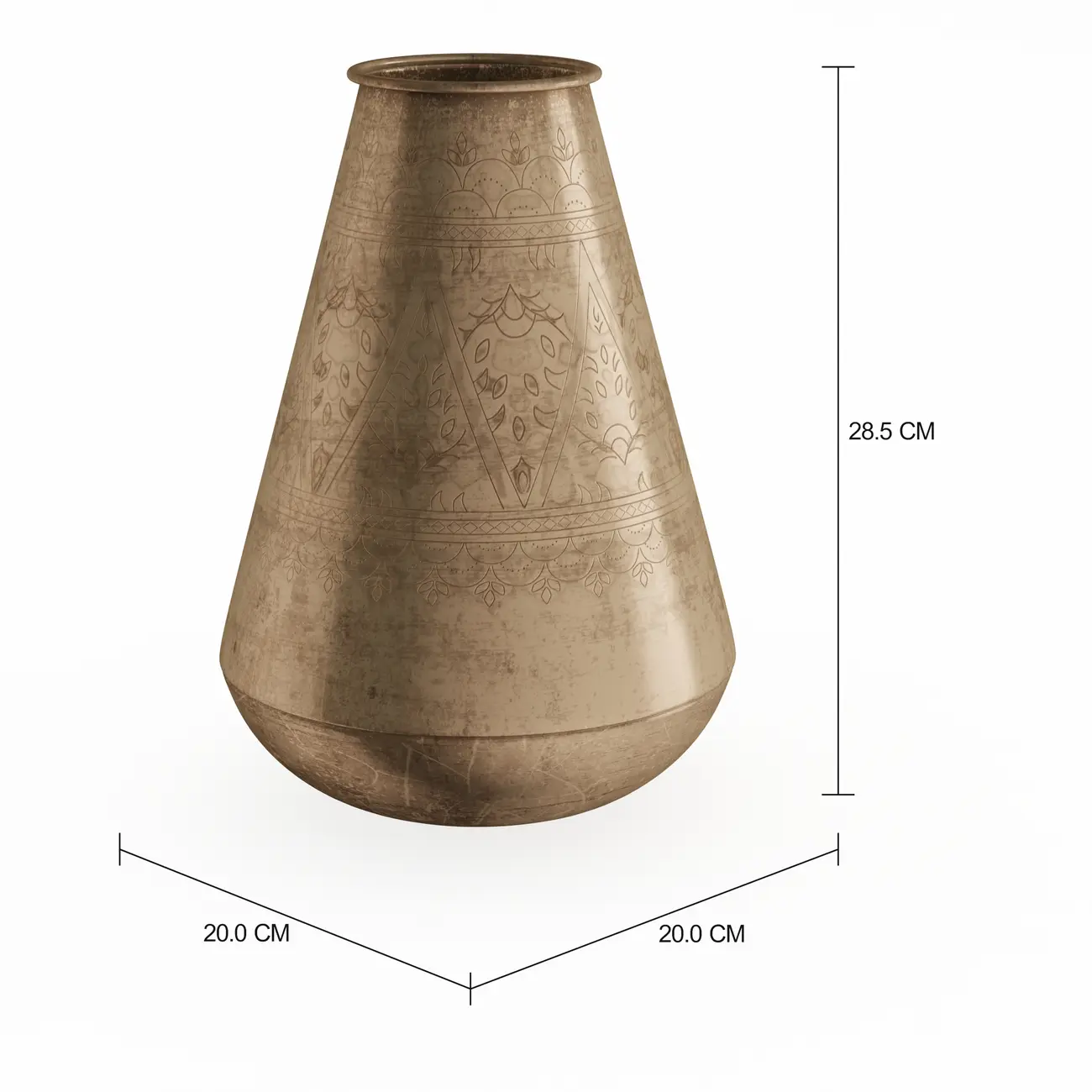 VASO 28 CM PROA - OURO VELHO - Foto 2