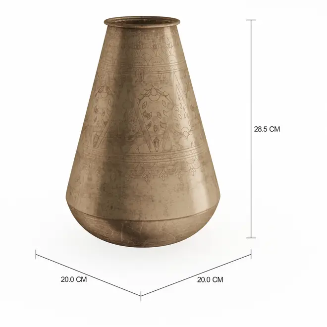 VASO 28 CM PROA - OURO VELHO - Foto 2