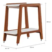 CARRINHO 75 CM X 44 CM WIN - NOZES/BRANCO - Foto 2