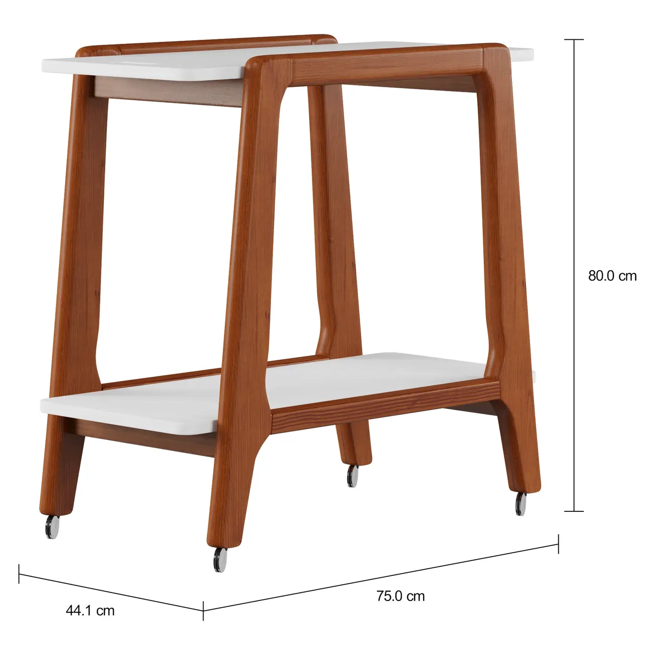 CARRINHO 75 CM X 44 CM WIN - NOZES/BRANCO - Foto 2