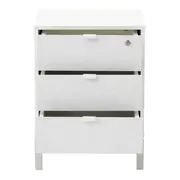 GAVETEIRO PARA ESCRITÓRIO 3 GAVETAS SLEEK - BRANCO/GRANILITE - Foto 4