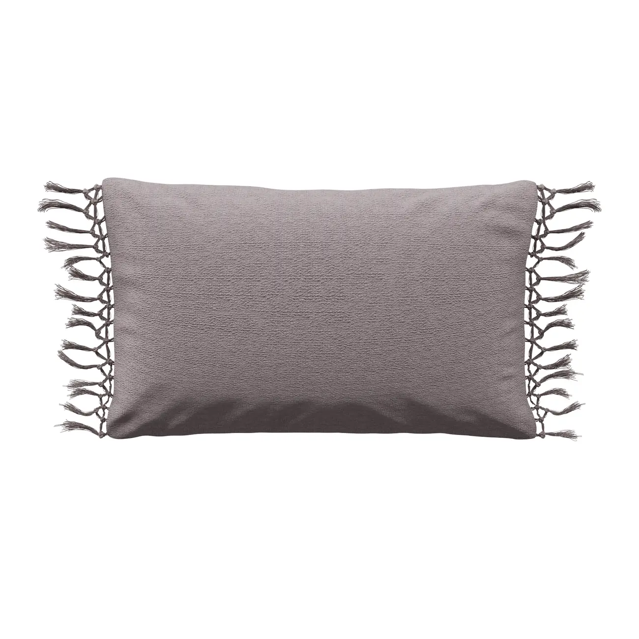 CAPA DE ALMOFADA 50 CM X 30 CM FRANGES - MALVA - Foto 1