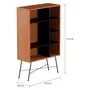 ESTANTE 70 CM X 1,17 M MID CENTURY - PRETO/NOZES - Foto 2