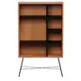 ESTANTE 70 CM X 1,17 M MID CENTURY - PRETO/NOZES - Foto 1