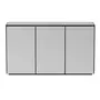 WORLD-IN BUFFET 3 PORTAS 1,35 M X 41 CM - PRATA/PRETO - Foto 1
