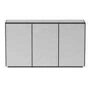 WORLD-IN BUFFET 3 PORTAS 1,35 M X 41 CM - PRATA/PRETO - Foto 1