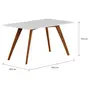 MESA DE JANTAR 1,35 M X 80 CM TAVE SQUARE - NOZES/BRANCO - Foto 5