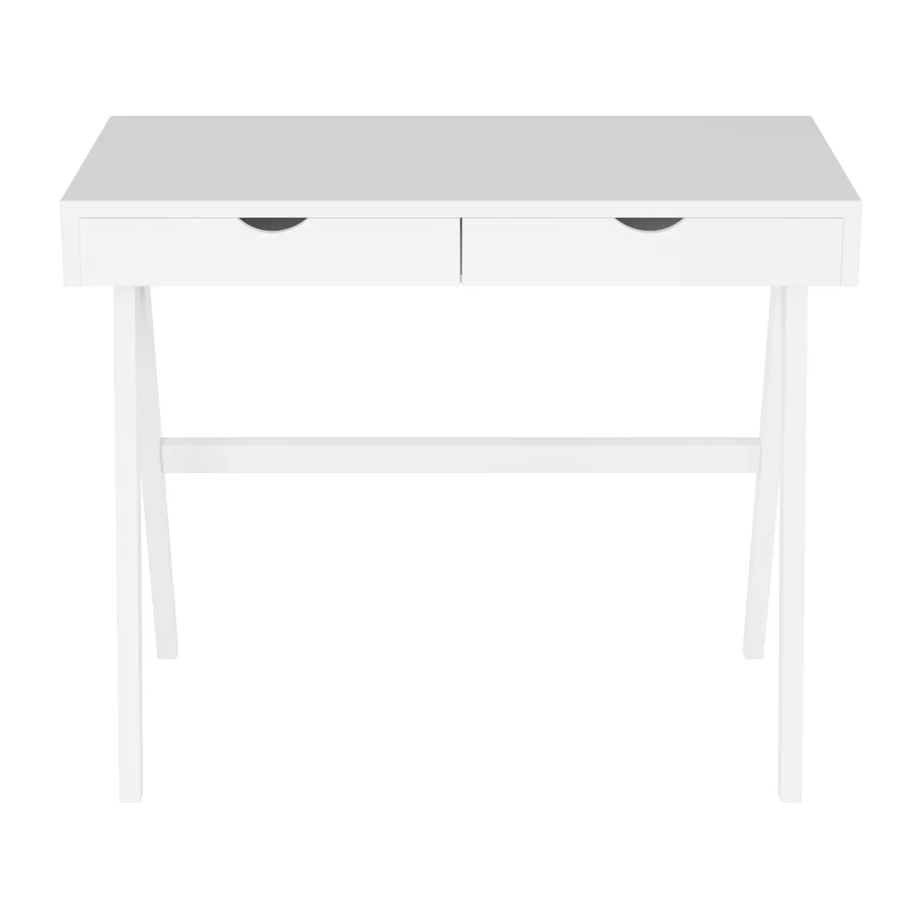 ESCRIVANINHA 2 GAVETAS 90 CM X 45 CM CRAB - BRANCO - Foto 1