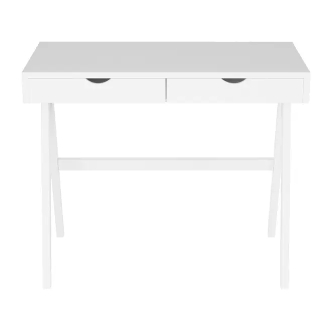 ESCRIVANINHA 2 GAVETAS 90 CM X 45 CM CRAB - BRANCO - Foto 1